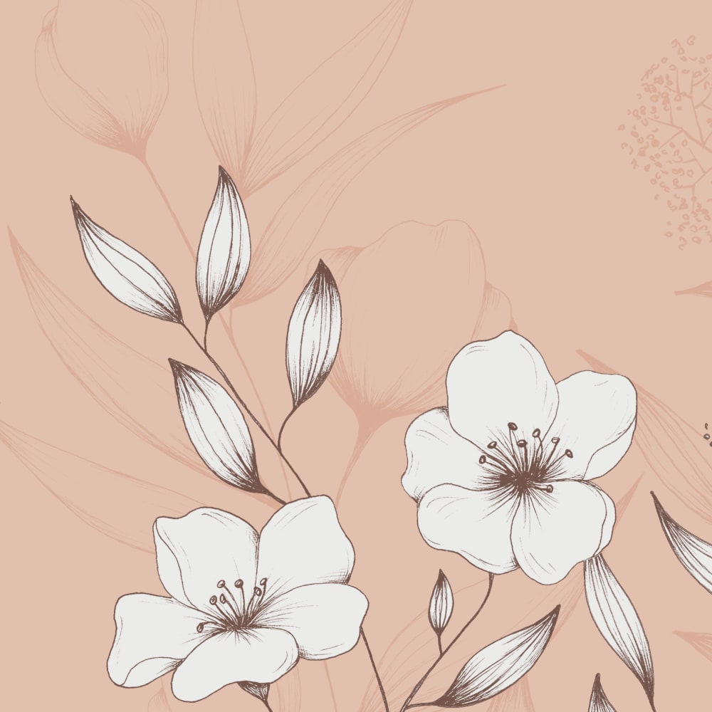 Papier peint ode au feuillage, rose 525 x 250cm — vue 4