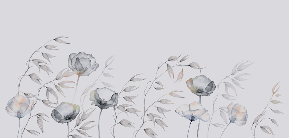 Papier peint souffle de légèreté, gris 225 x 250cm — vue 3