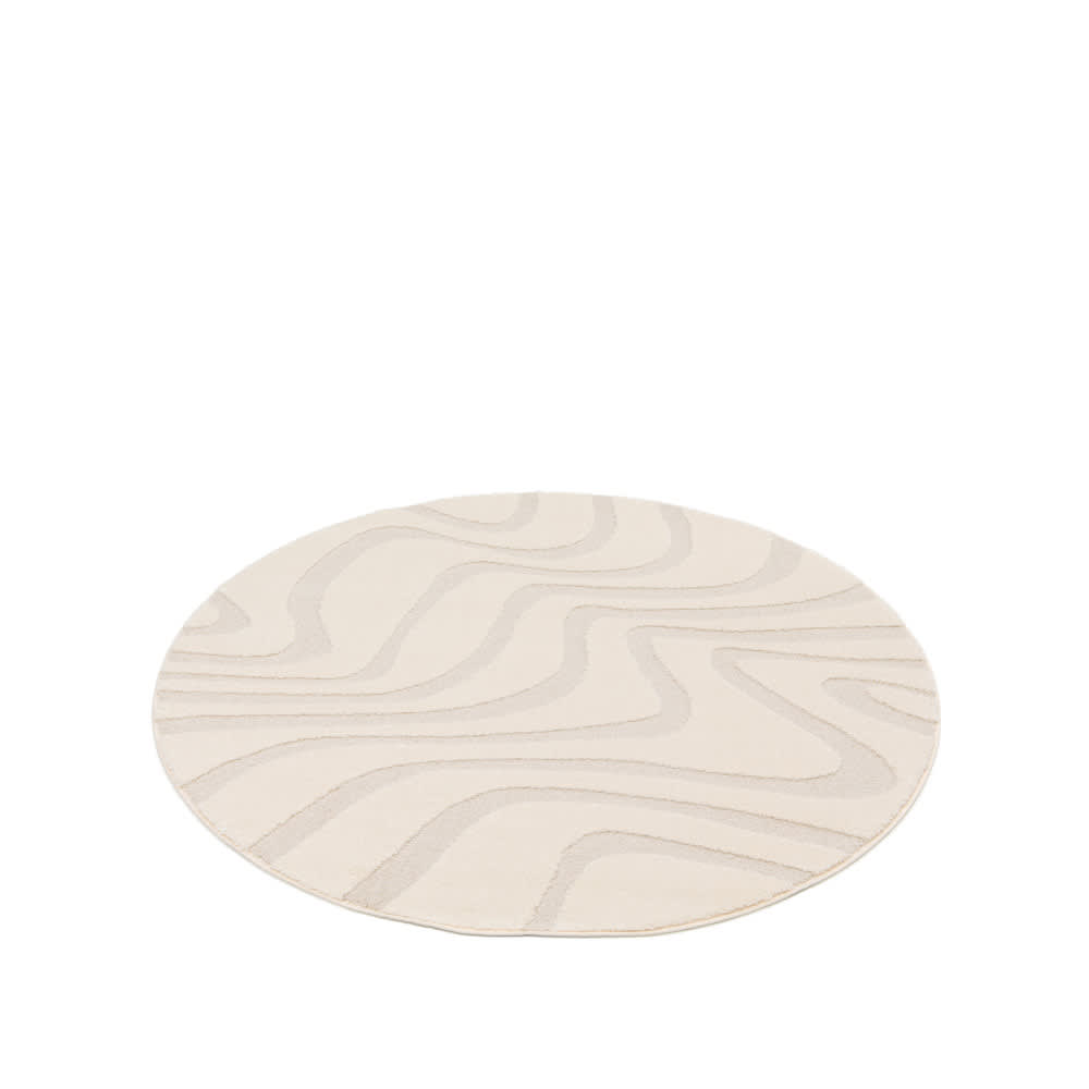 Tapis rond - ø160cm écru polypropylène — vue 3