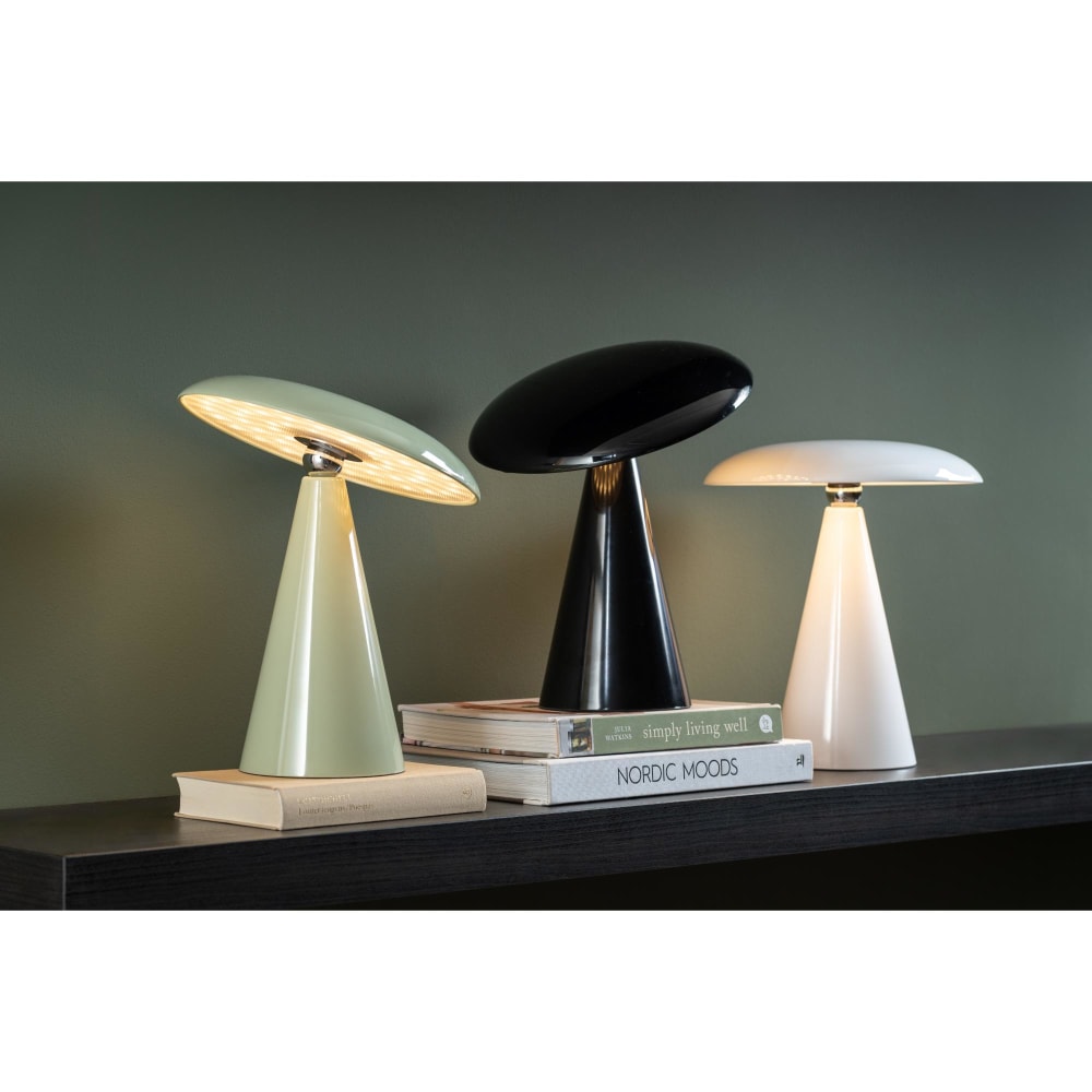 Lampe de table mélamine vert ø23cm — vue 3