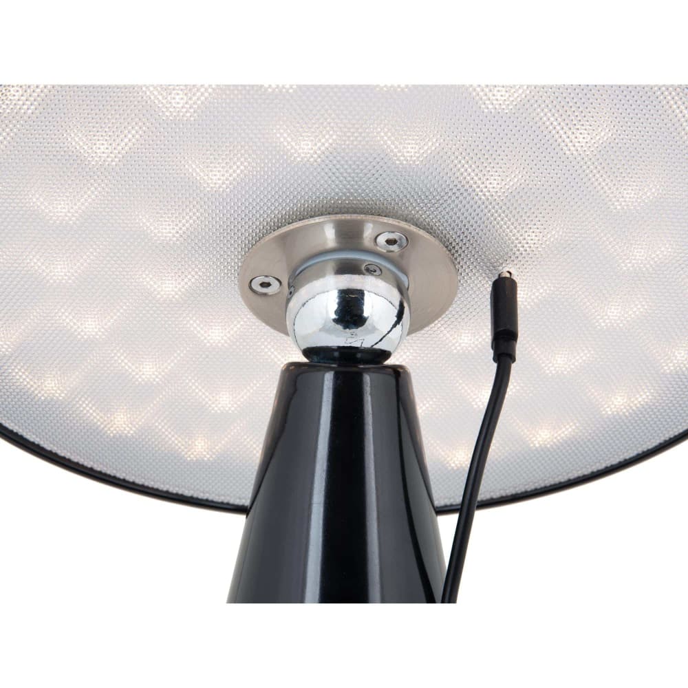 Lampe de table mélamine noir ø23cm — vue 3