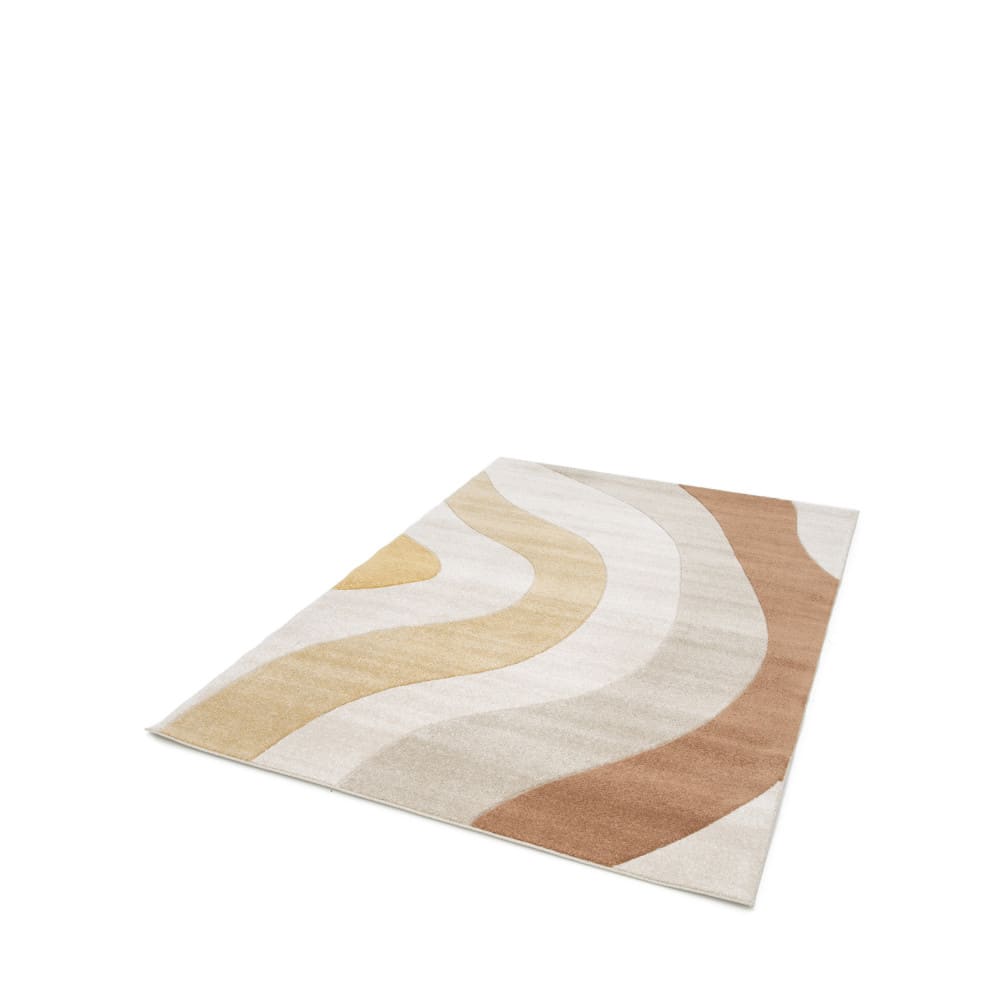 Tapis contemporain - 120x170cm jaune polypropylène — vue 4