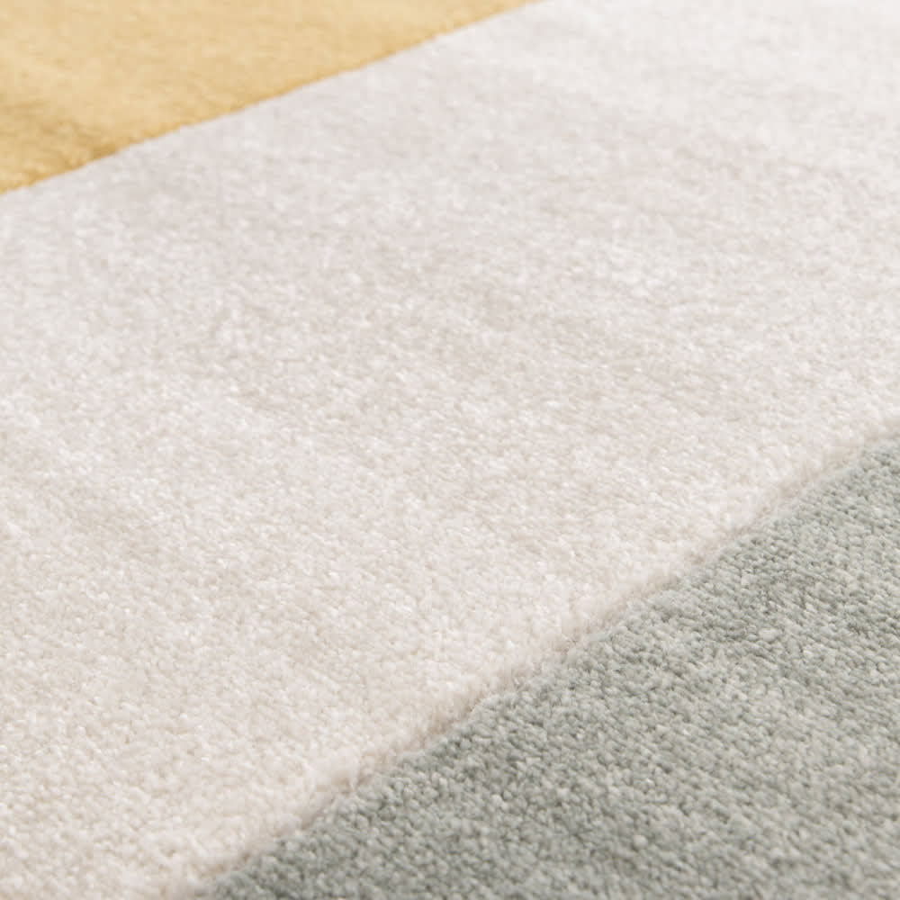 Tapis contemporain à motif géométrique - 120x170cm jaune polypropylène — vue 4