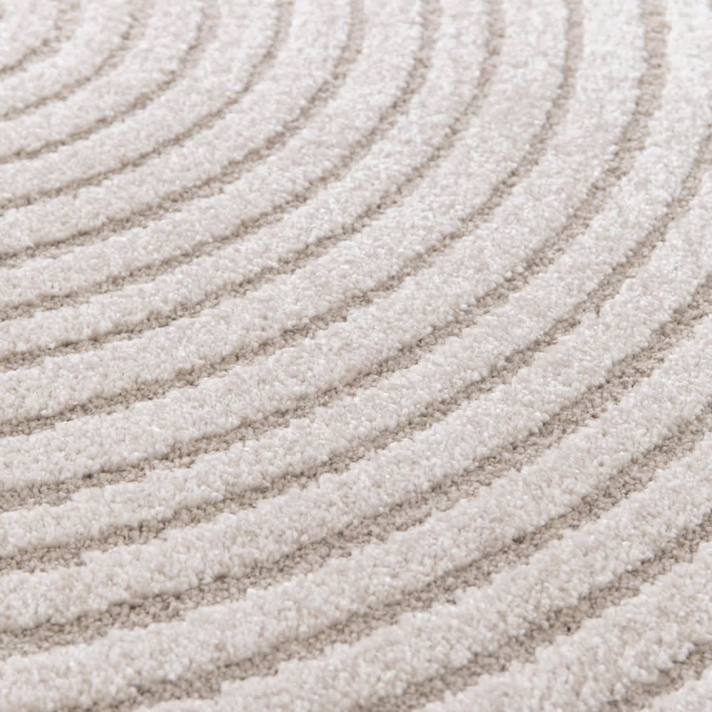 Tapis rond - ø160cm beige polypropylène — vue 4
