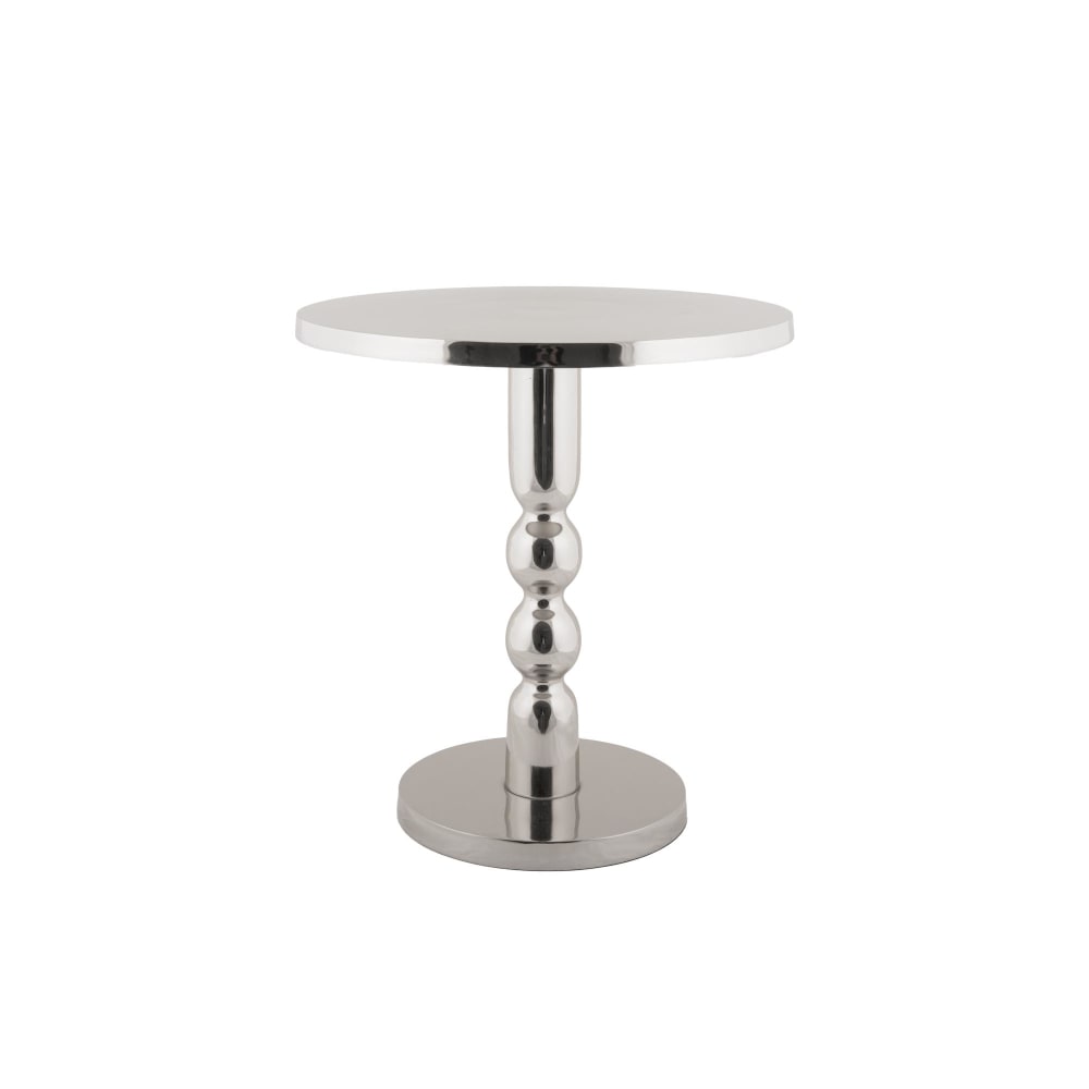 Table d'appoint aluminium argent 39.5x39.5x43cm