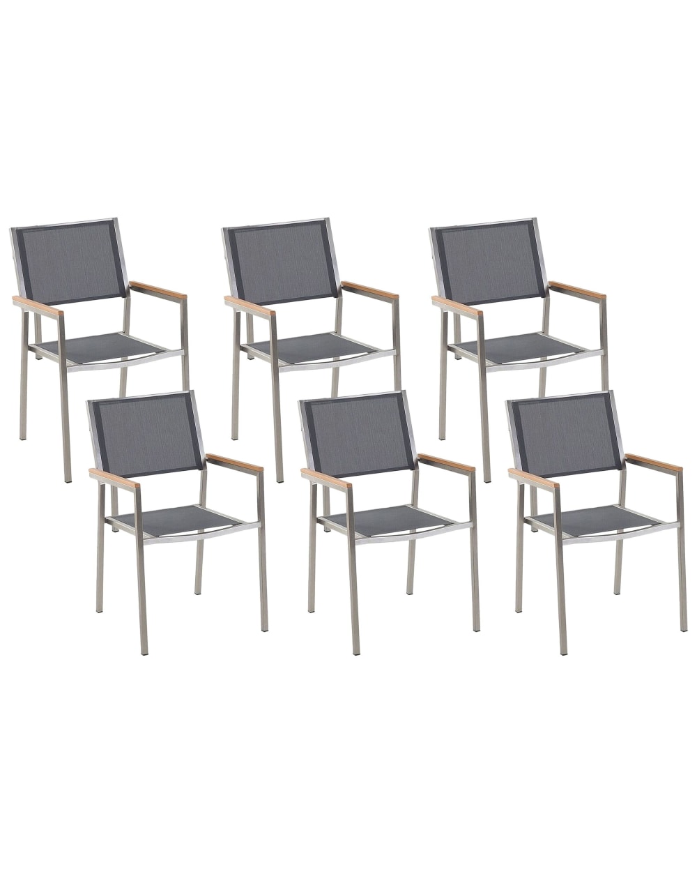 Beliani Conjunto de 6 sillas de