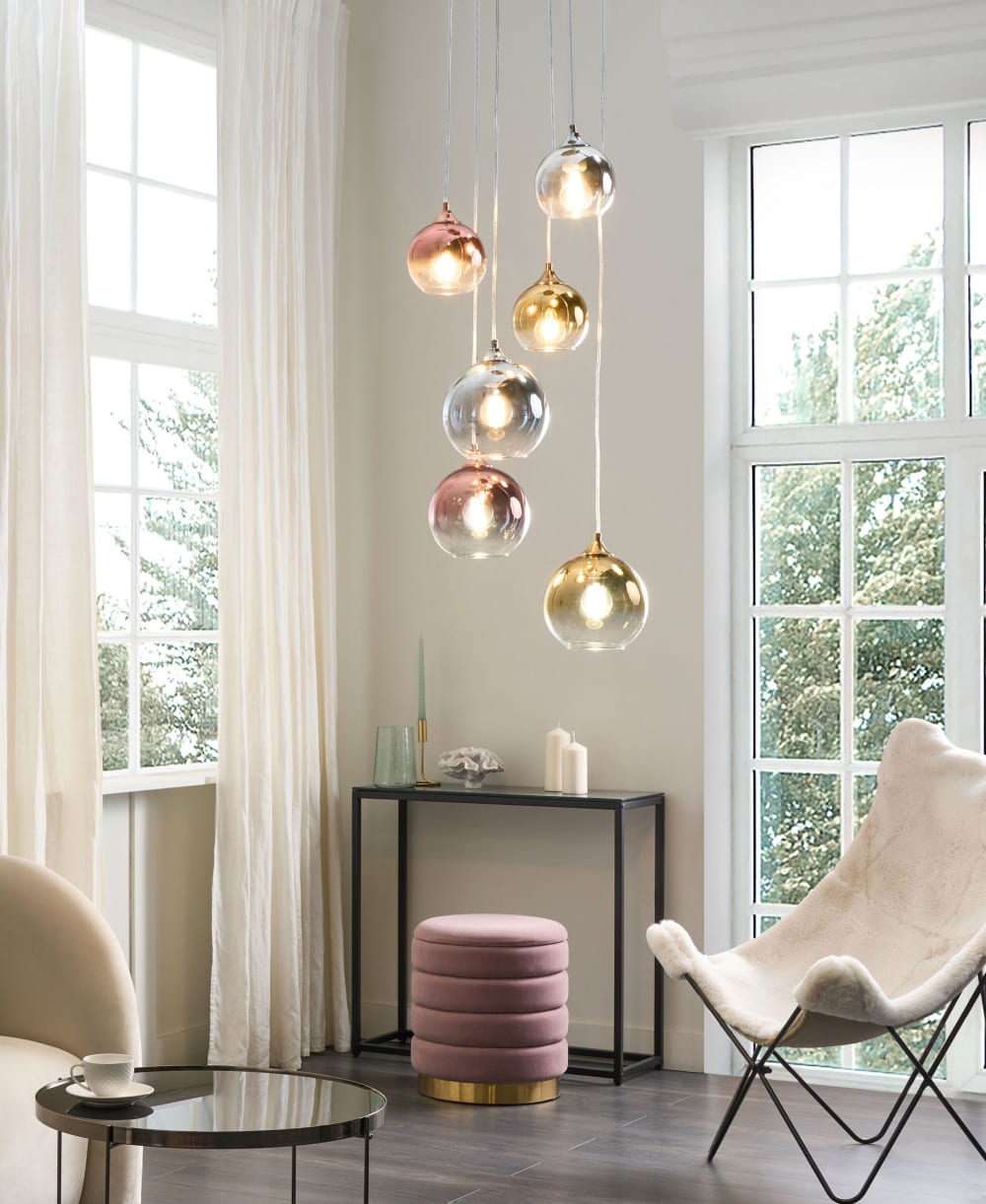 Suspension d’intérieur verre laiton — vue 3