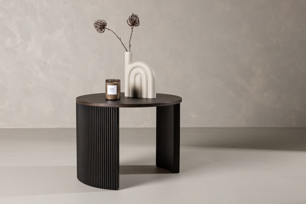 Table basse couleur moka en bois
