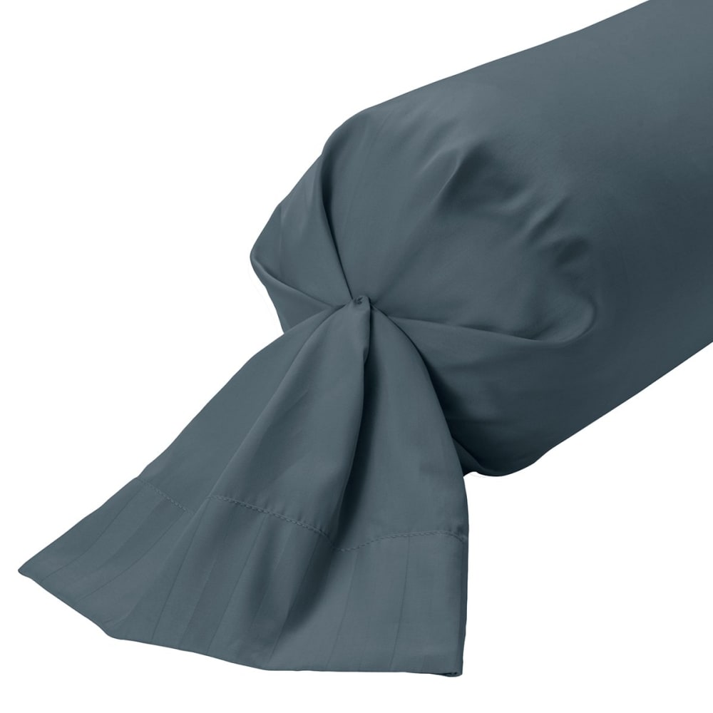 Taie de traversin coton gris foncé 43x210 cm - Maisons du Monde