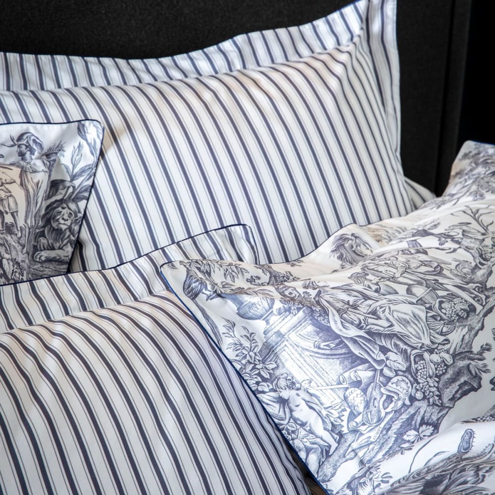 Taie d'oreiller coton bleu foncé 65x65 cm — vue 4