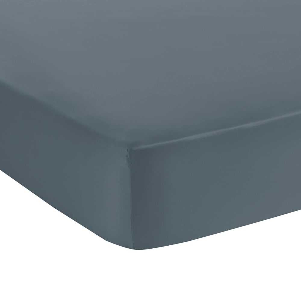 Drap housse coton gris foncé 160x200 cm