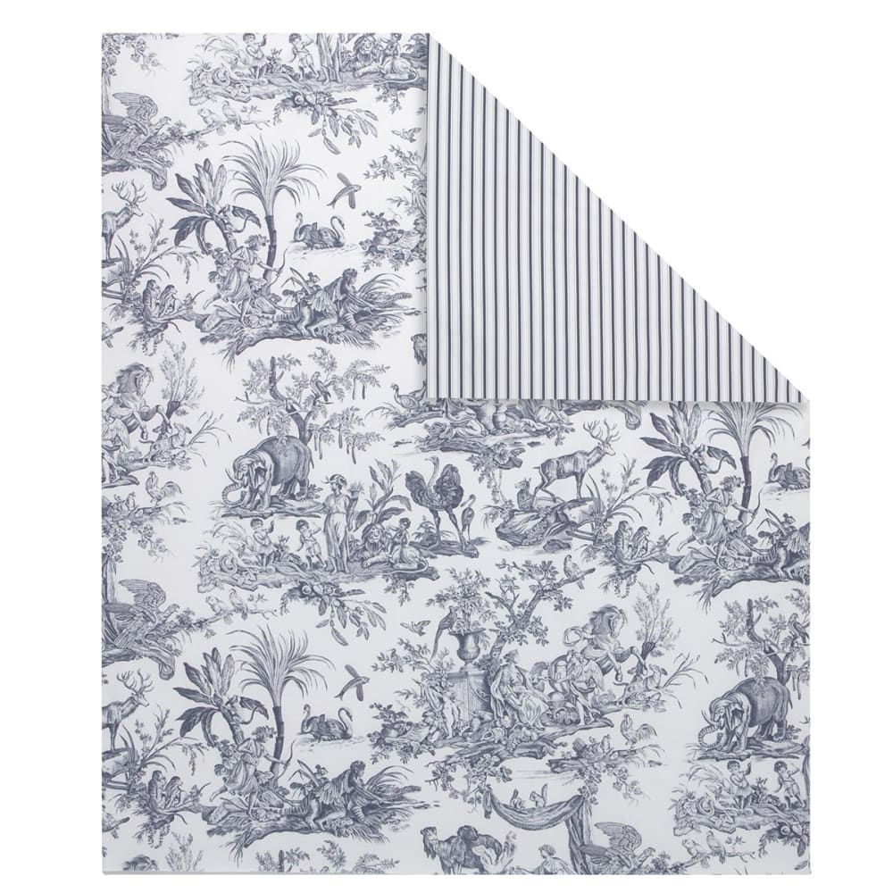 Housse de couette coton bleu foncé 260x240 cm — vue 3