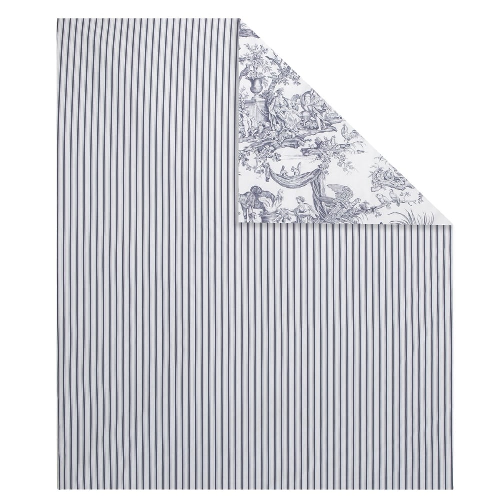 Housse de couette coton bleu foncé 260x240 cm — vue 4