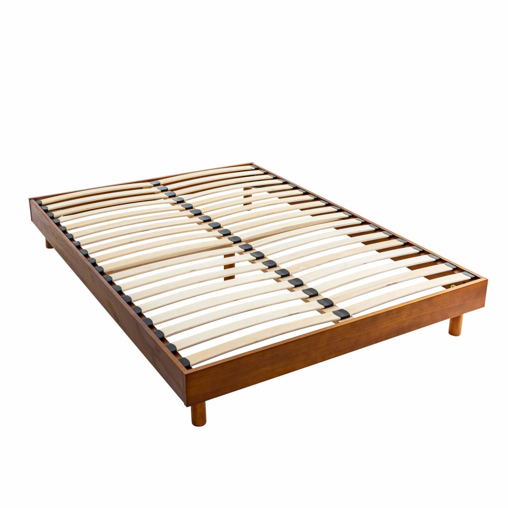 Sommier kit en bois massif - noisette