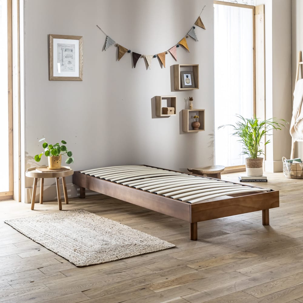 Sommier kit en bois massif 13 cm noisette 90x190 - Maisons du Monde