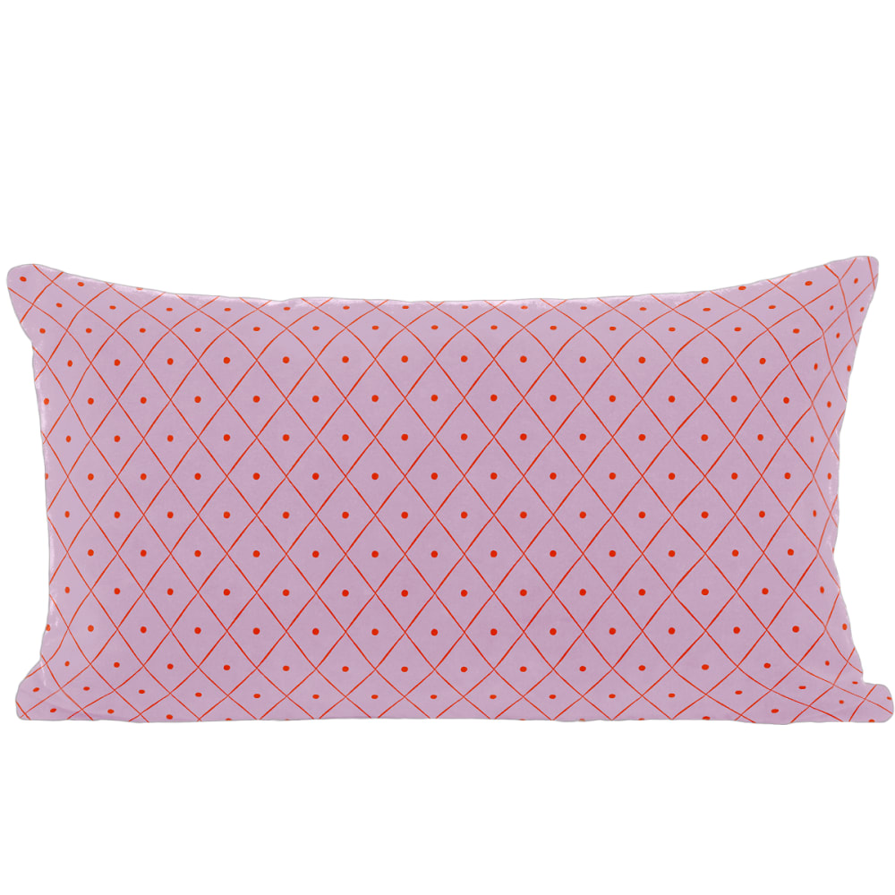 Vent de Bohème Housse de coussin motif graphique lila 30x50 cm style contemporain Violet Velours