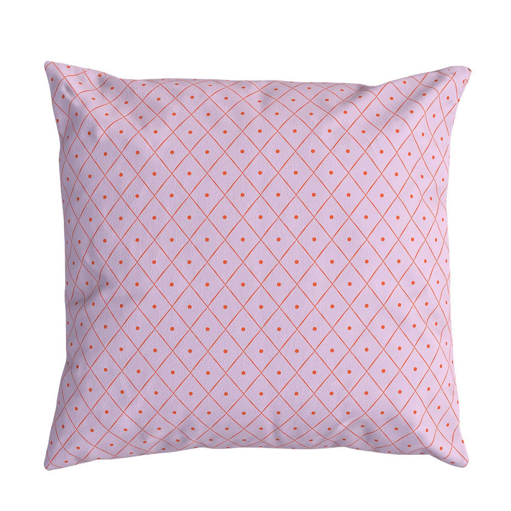 Vent de Bohème Housse de coussin velours, 45x45 cm, motif graphique lila style classique chic Violet