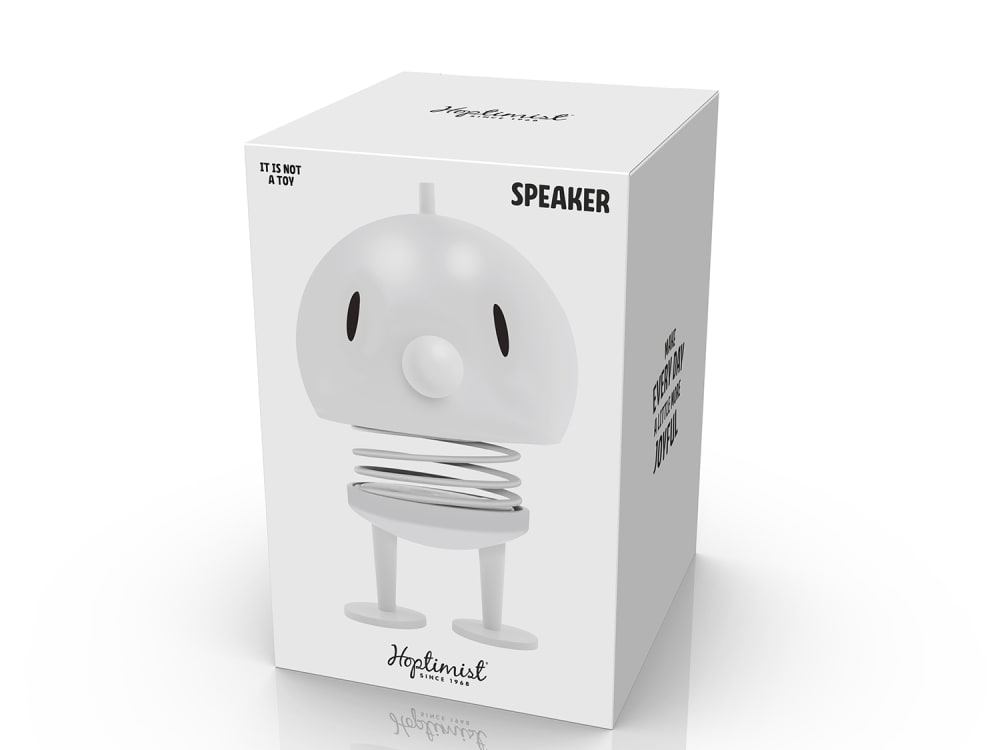 Figurine haut-parleur l blanc doux - Maisons du Monde