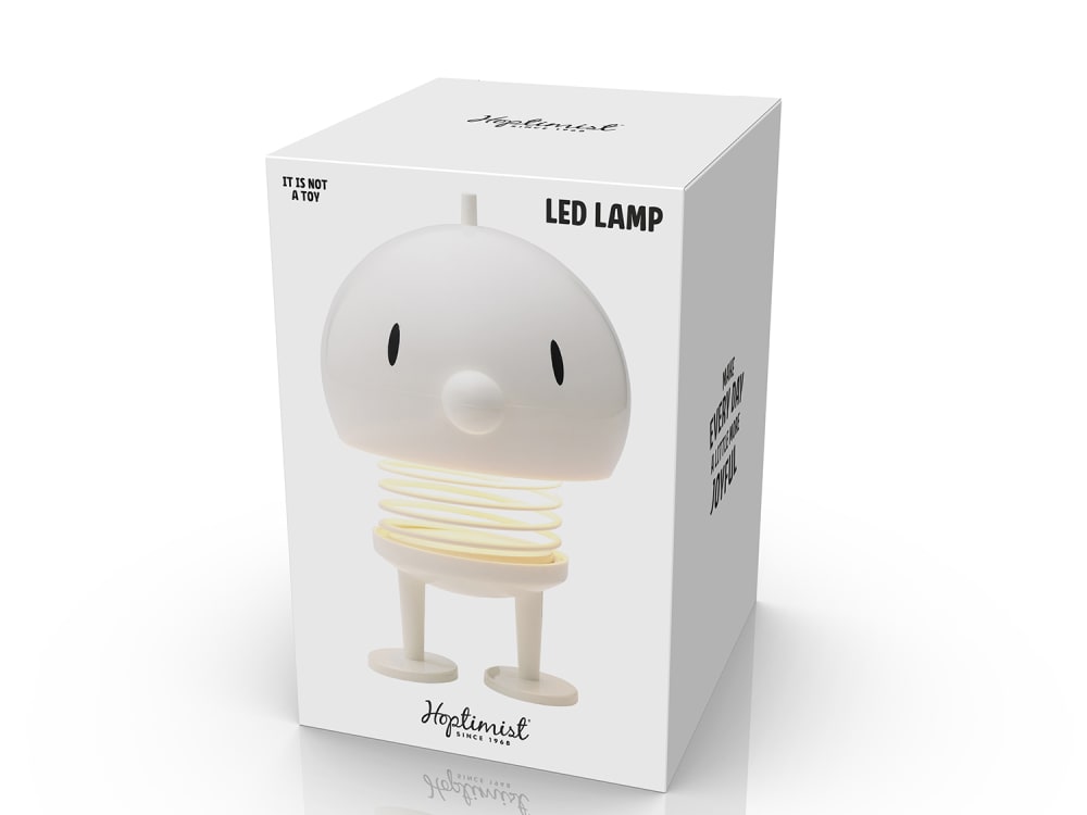 Figurine lampe LED nomade L blanc