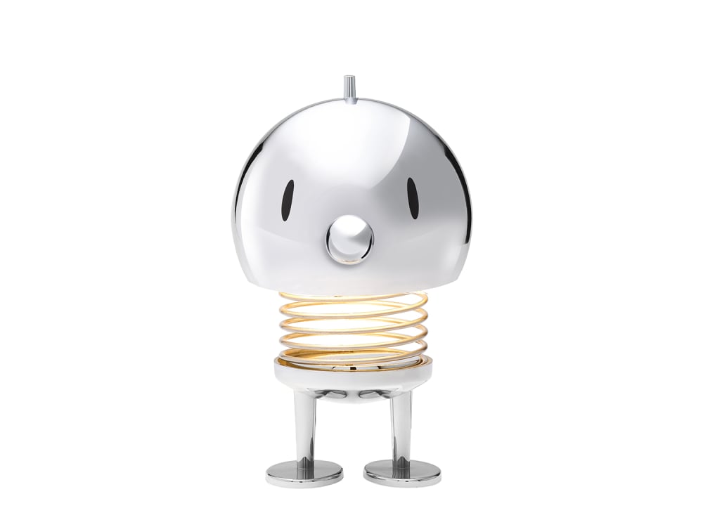 Figurine lampe LED nomade L chrome