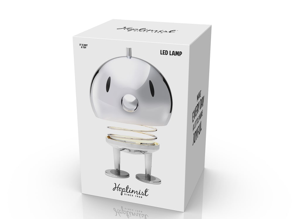 Figurine lampe LED nomade XL chrome