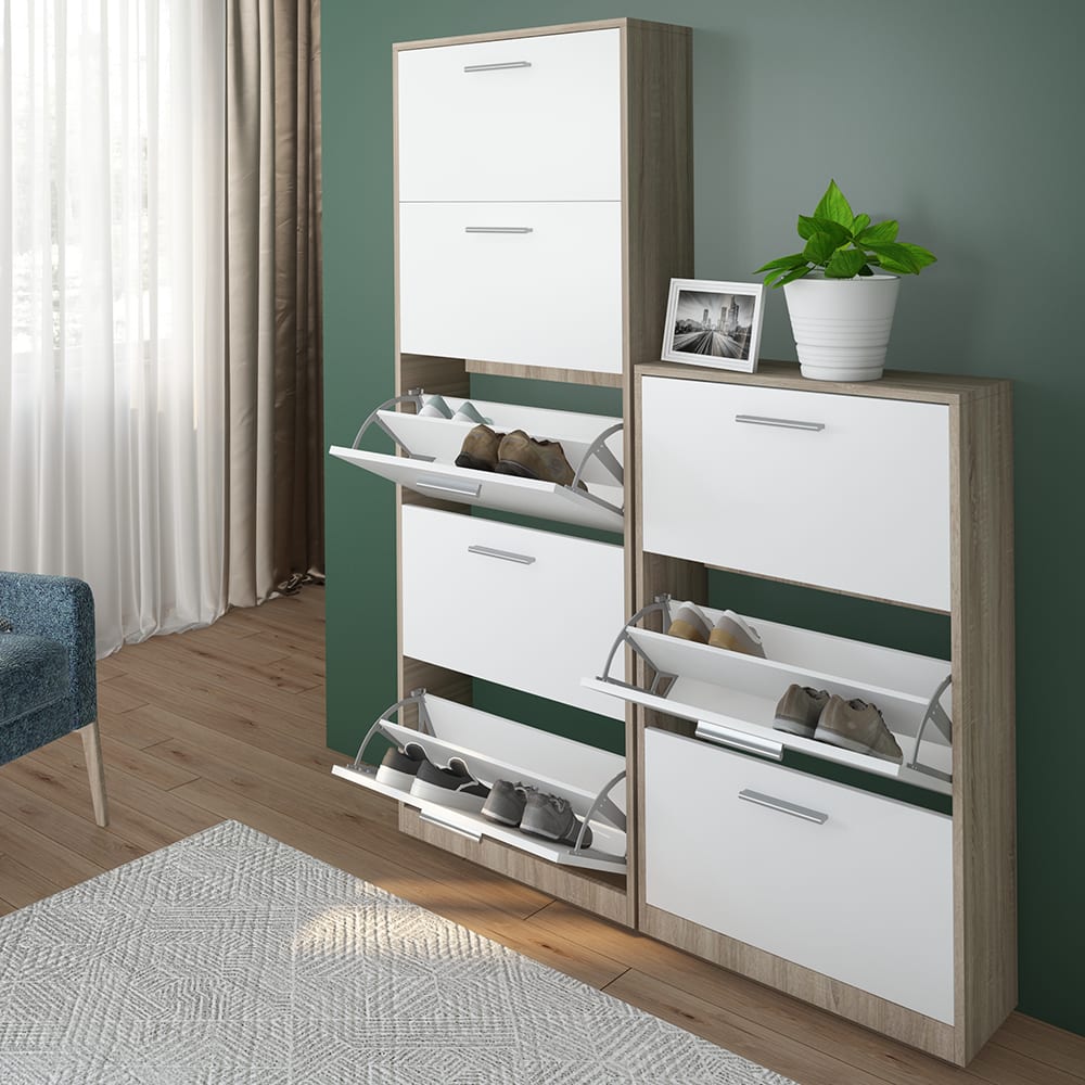Schuhkipper, Weiß/Sonoma 59 x 169.5 cm - Maisons Du Monde