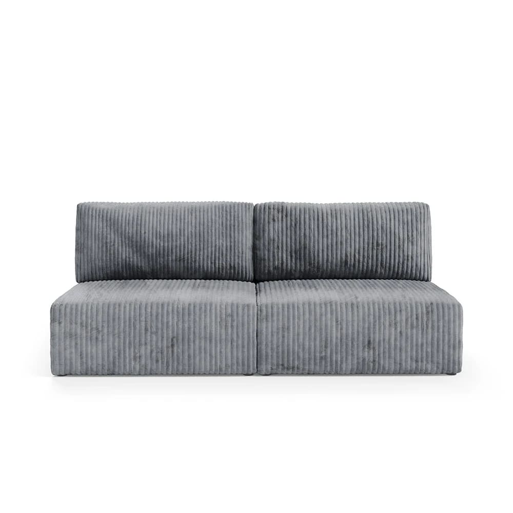 Canapé 3 places convertible en velours gris Canapé 3 places convertible en velours gris