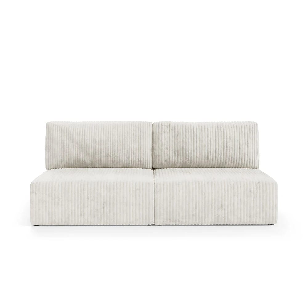 Canapé 3 places convertible en velours beige