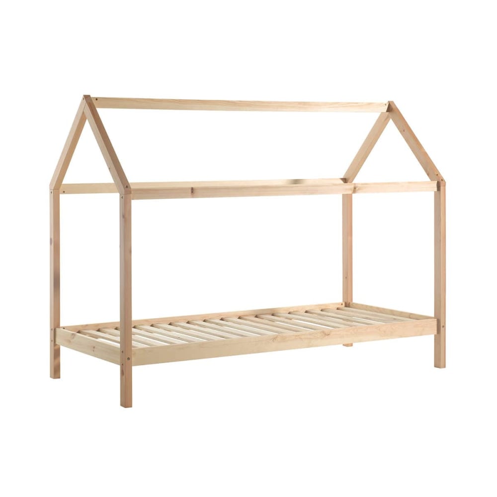 Lit cabane 90x200cm en pin massif naturel Lit cabane 90x200cm en pin massif naturel
