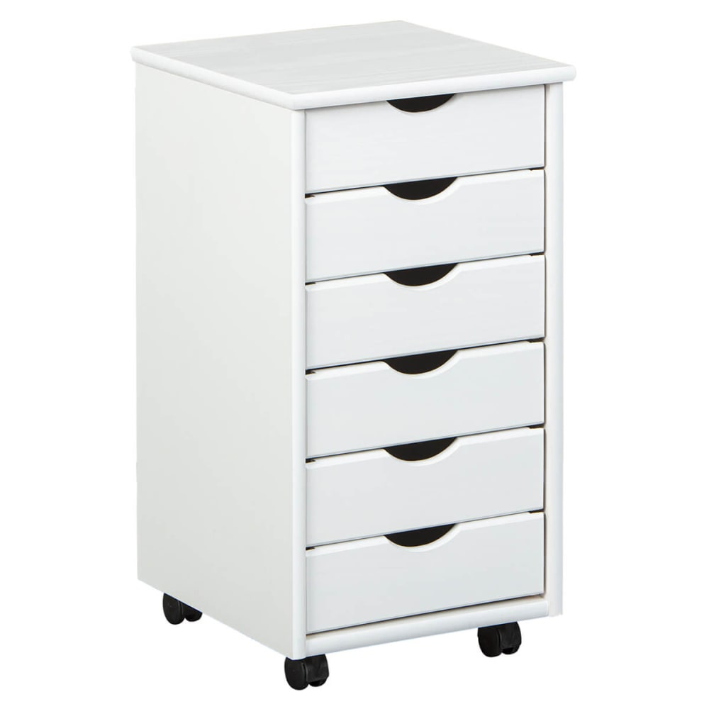 Caisson 6 tiroirs bois - vernis