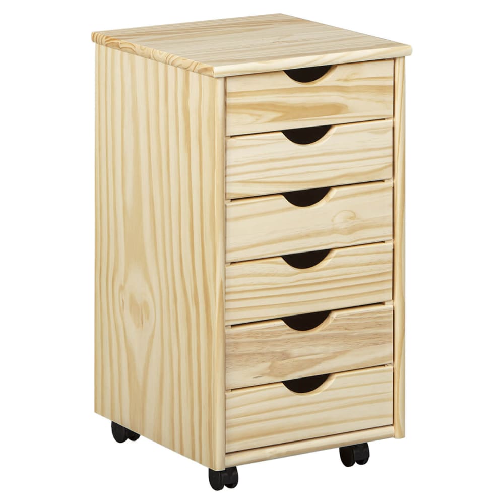 Caisson 6 tiroirs bois - massif