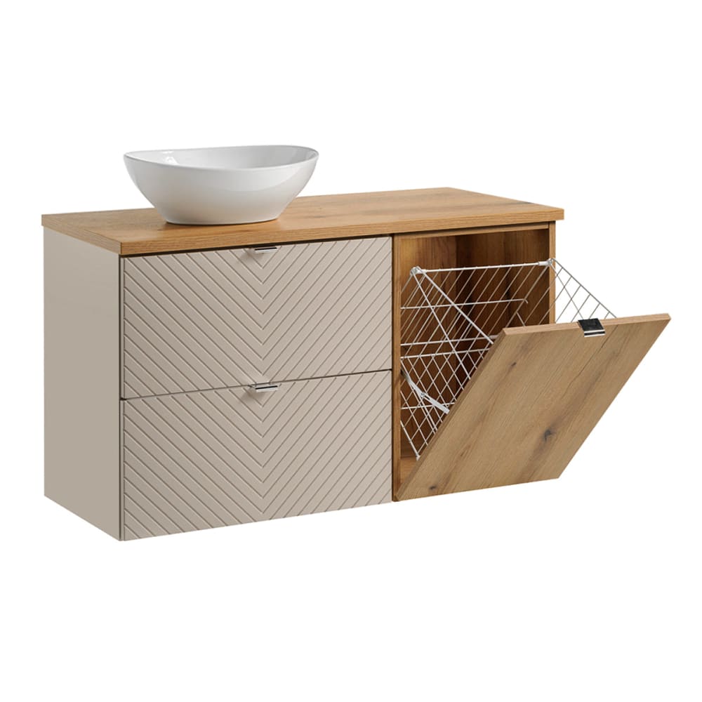 Petits meubles Waschbeckenunterschrank (100 cm) Melamin Kaschmir Beige Spanplatte