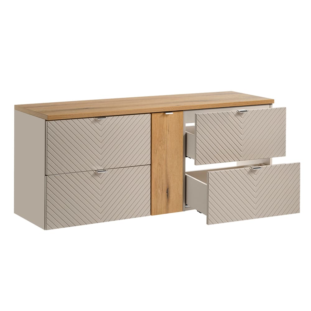 140cm 4 Schubladen 1 Tür Melamin Kaschmir - Maisons Du Monde