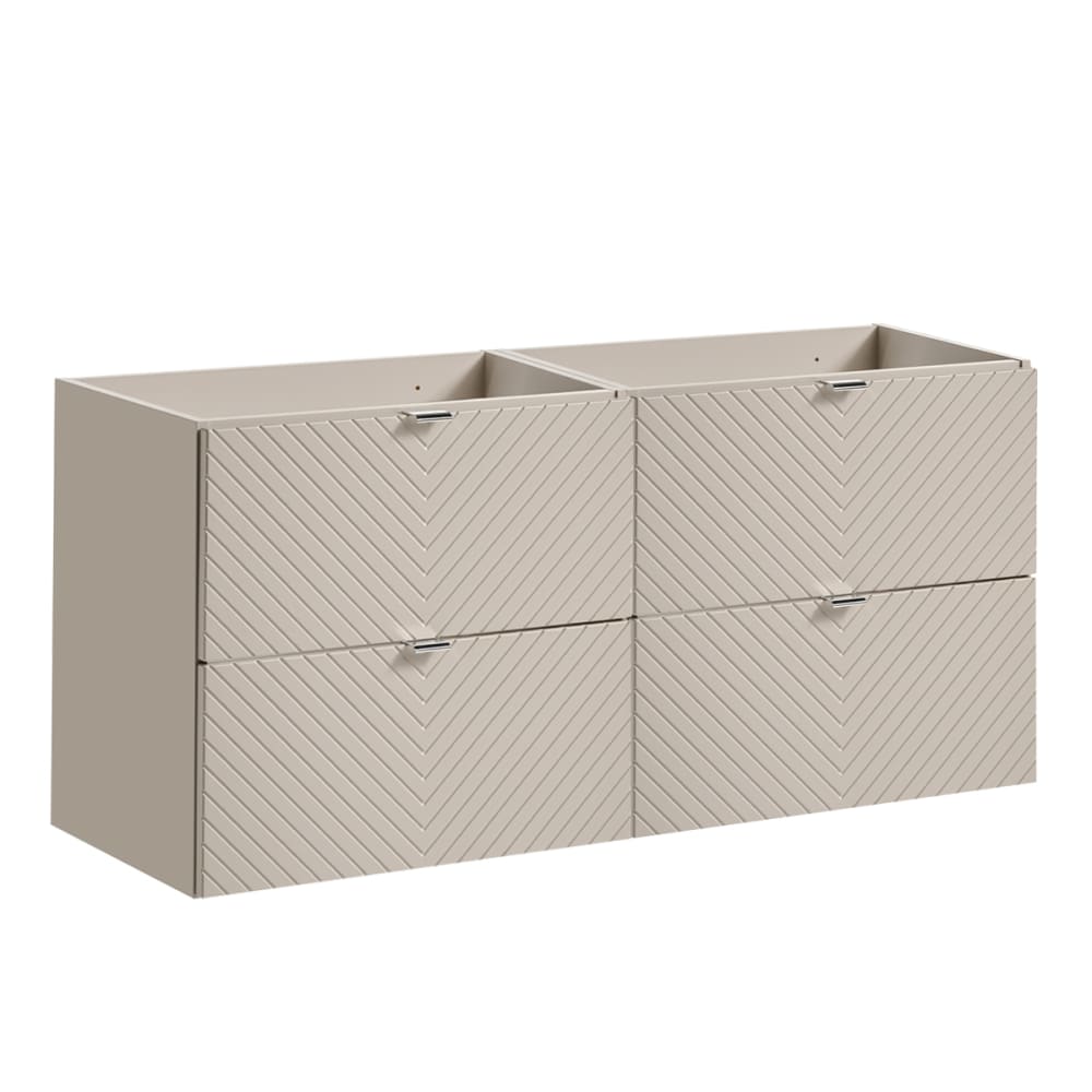 Meuble sous-vasque 4 tiroirs stratifiés beige