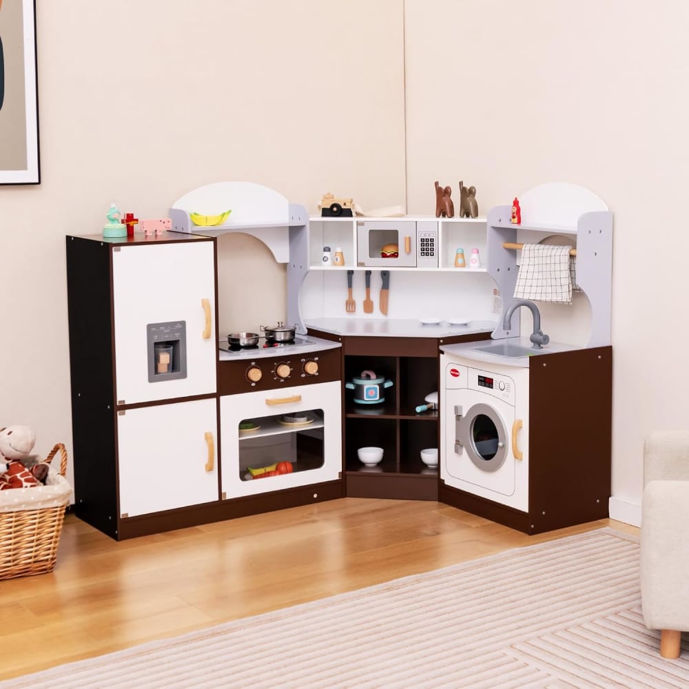 Spielküche aus Holz 28x29,5x94cm, Braun - Maisons Du Monde