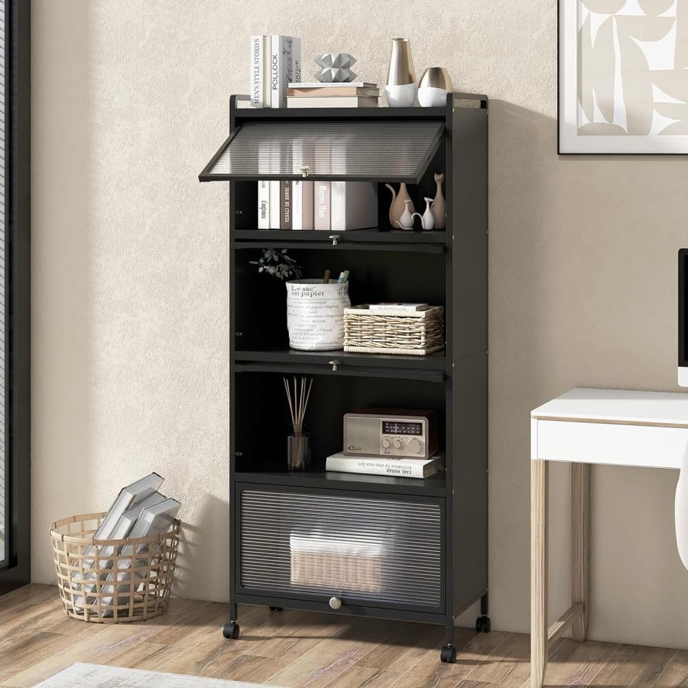 Küchenregal aus Metall 60x32x154cm, Schwarz - Maisons Du Monde