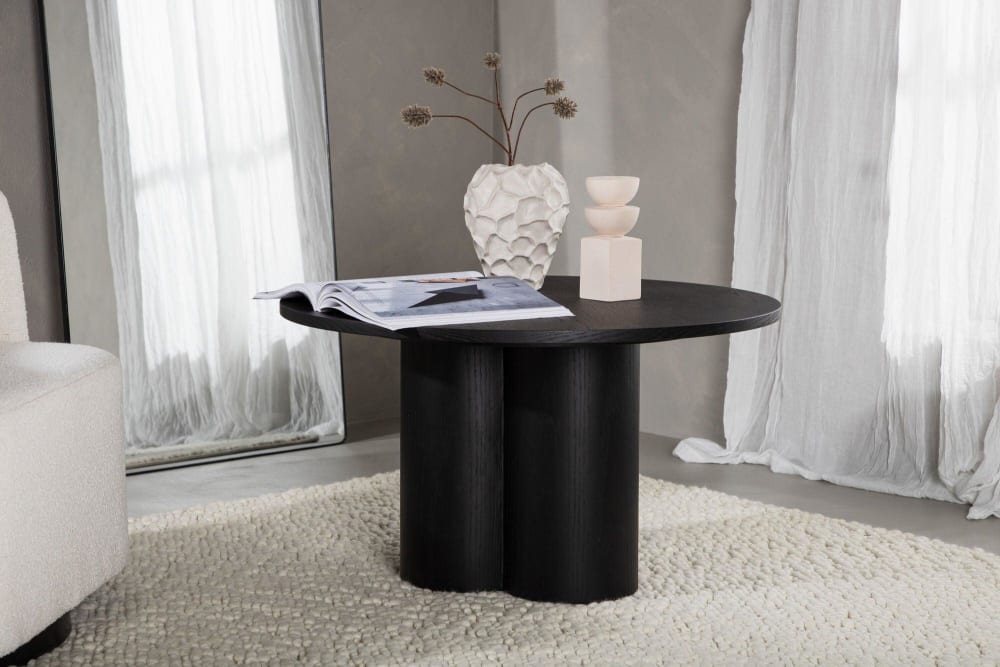 Couchtisch Ø80cm, Schwarz - Maisons Du Monde