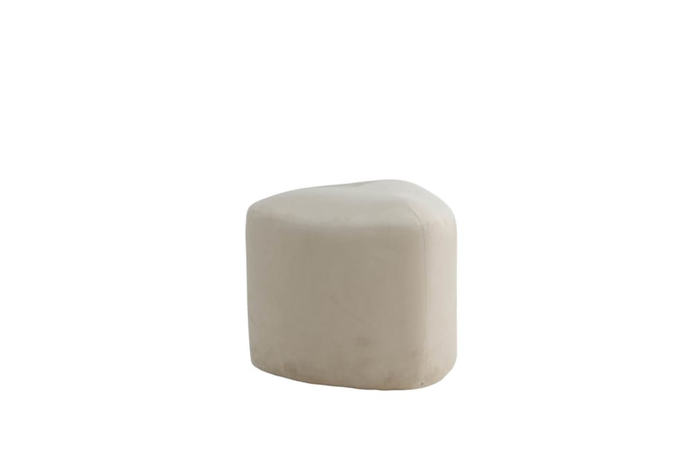 pouf en velours polyester