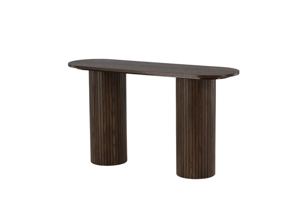 Table d'appoint couleur moka effet bois - Maisons du Monde