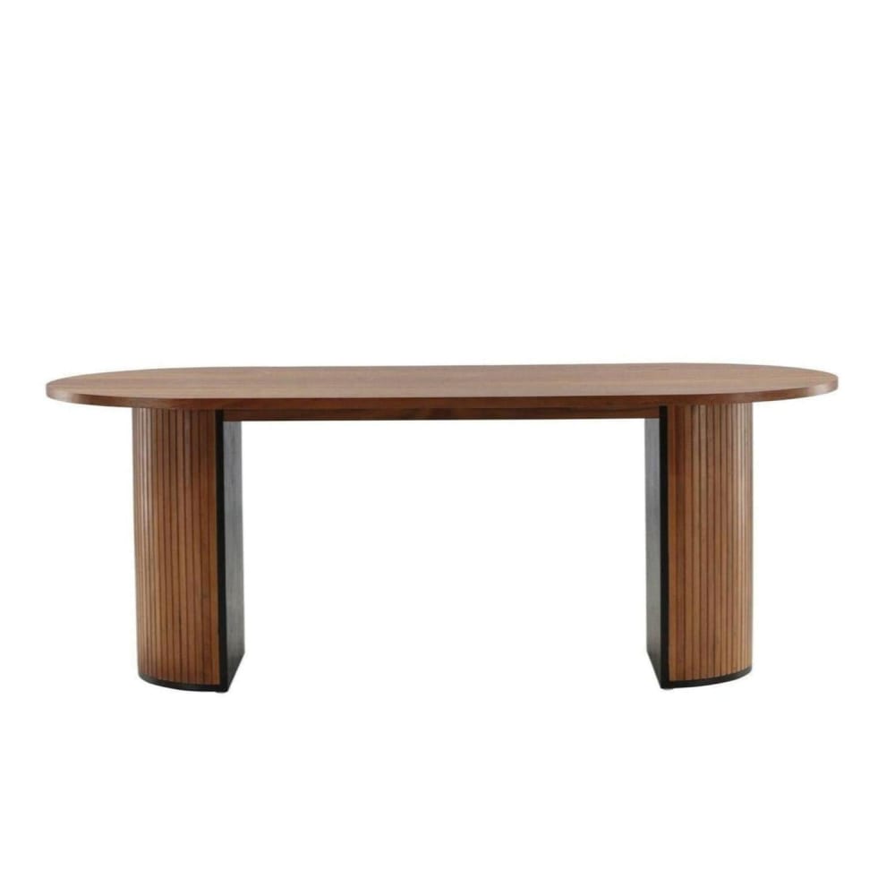 Venture Home Esstisch Oval 200*90cm, Walnuss style modern Braun Spanplatte