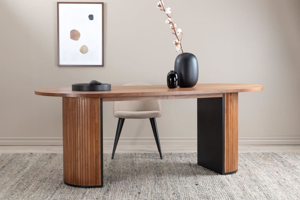 Esstisch Oval 200*90cm, Walnuss - Maisons Du Monde