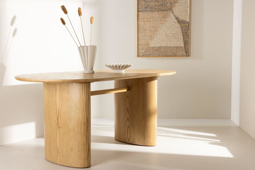 Table à manger ovale en bois de couleur naturelle - Maisons du Monde