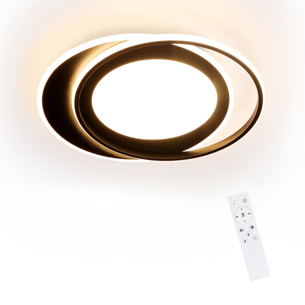 Nettlife Raisner - LED-Deckenleuchte aus Metall, Schwarz, L 49 cm style modern Schwarz Metall