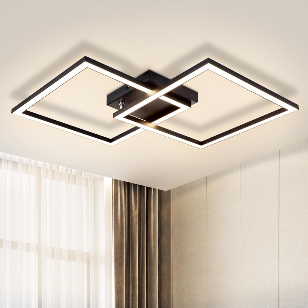 Garner - plafonnier led en métal, coloris noir, l 47 cm — vue 3