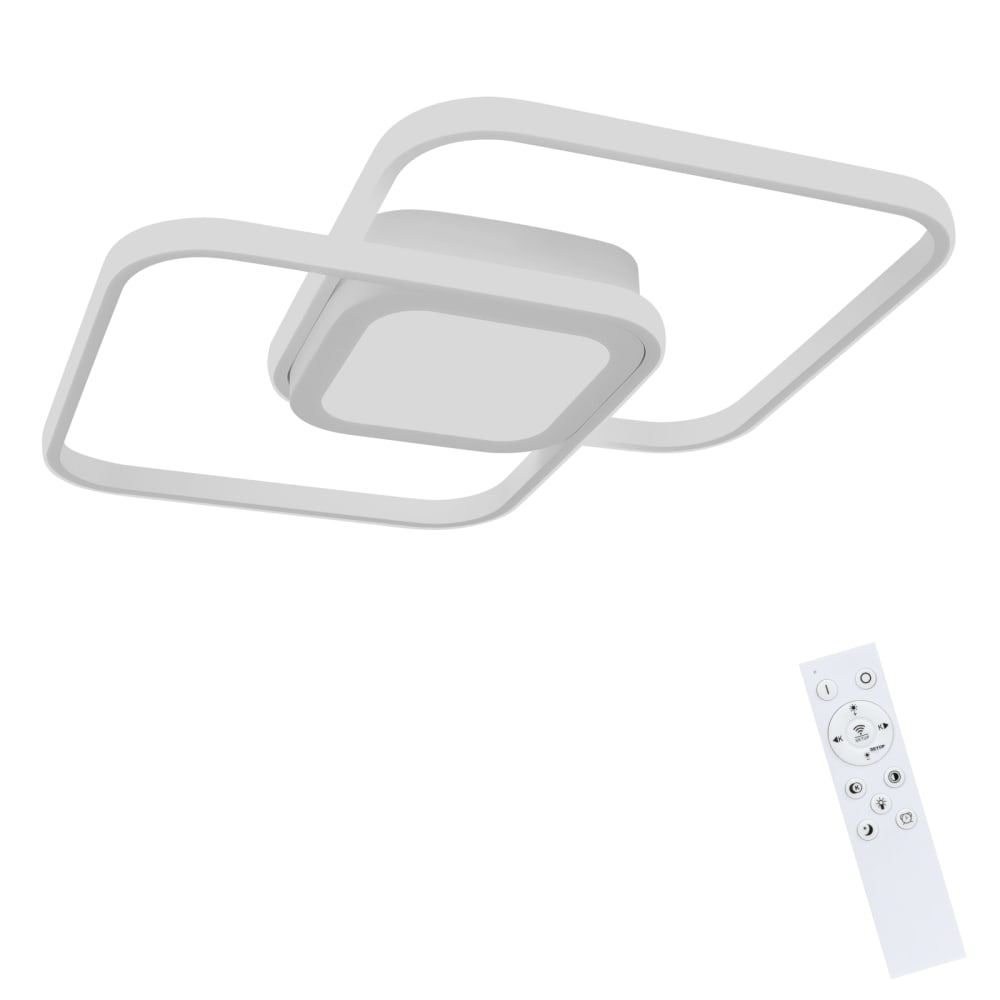 Kennedy - plafonnier led en métal, coloris blanc, l 39 cm