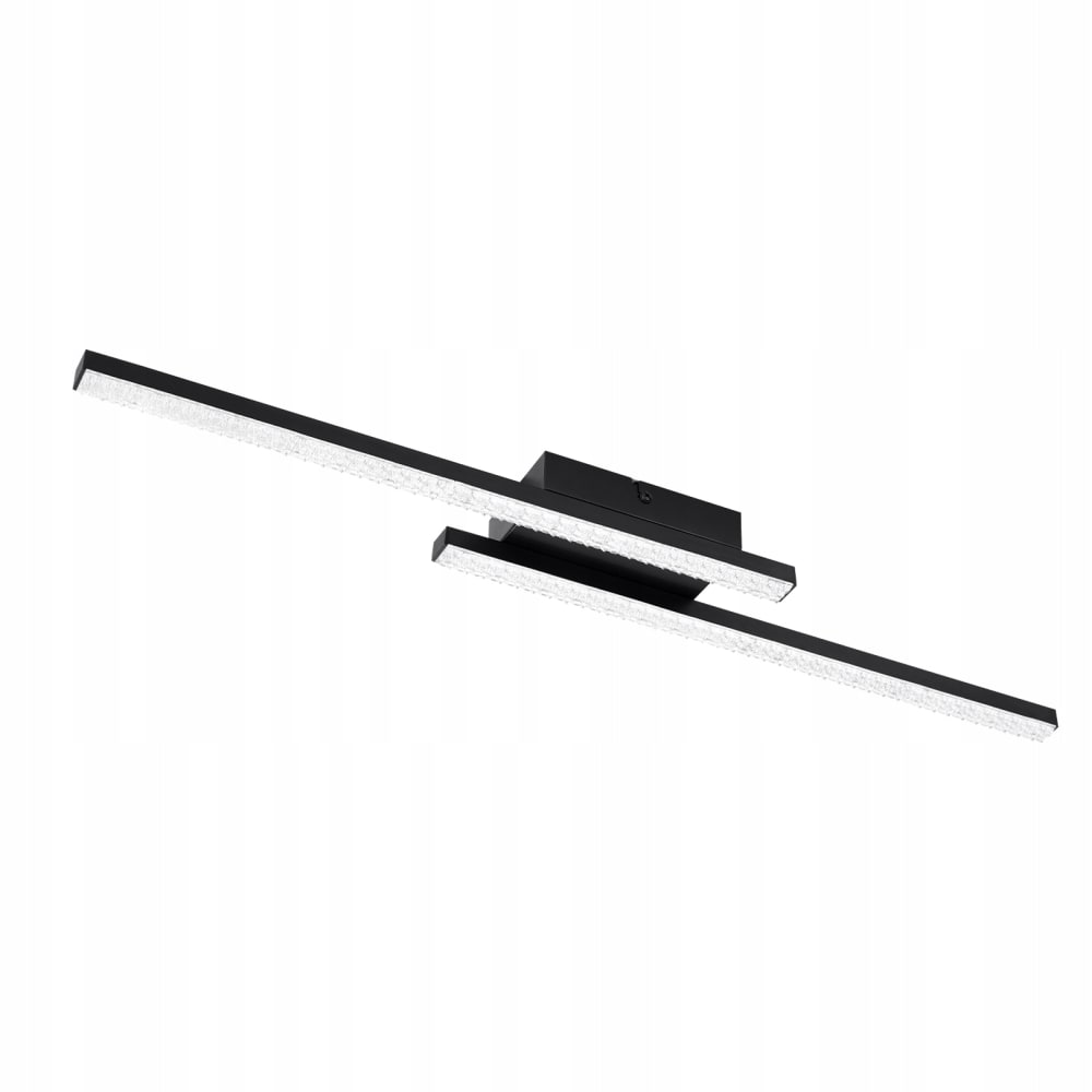 Mance - plafonnier led en métal, coloris noir, l 62 cm