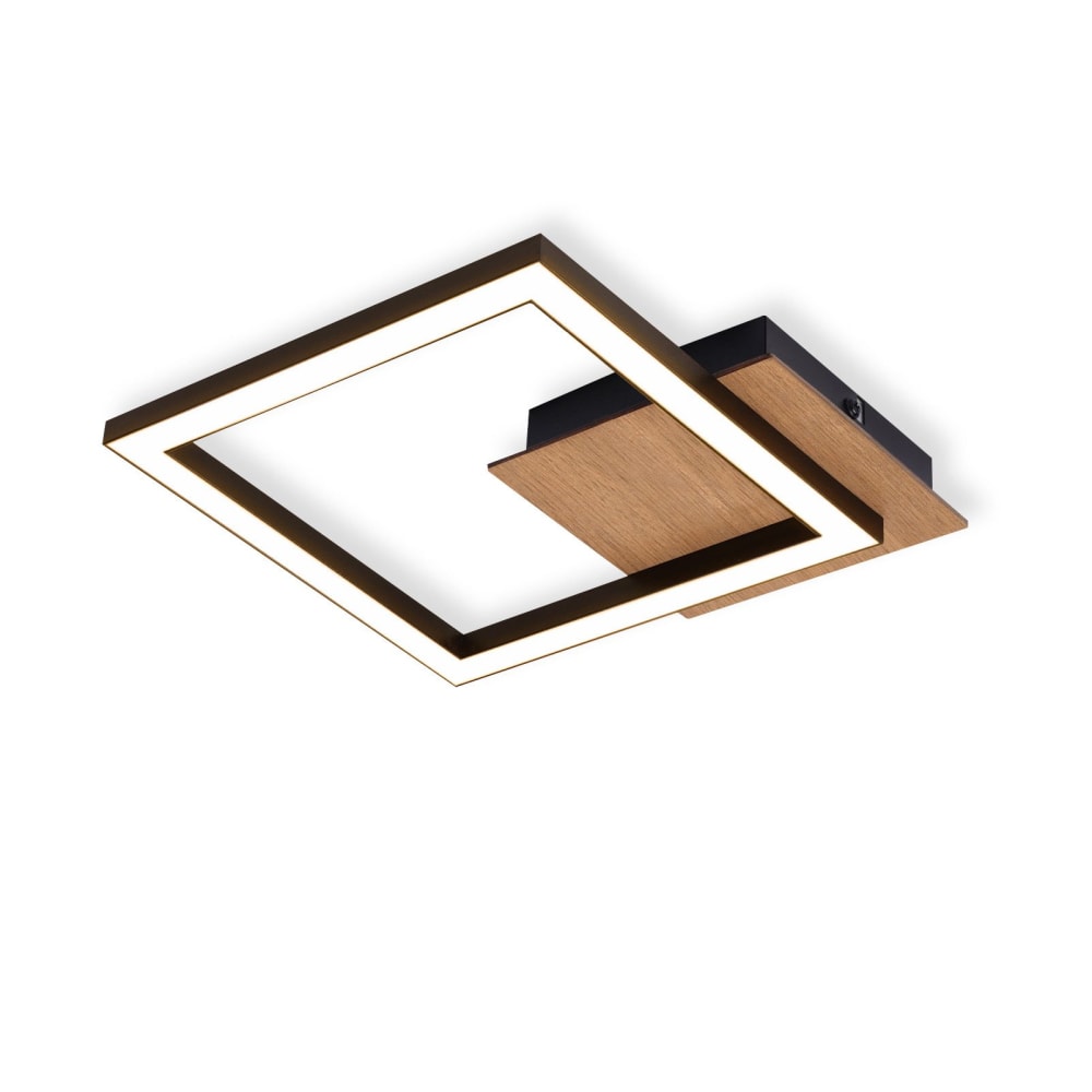 Harmonie - plafonnier led en métal, coloris noir, l 24 cm