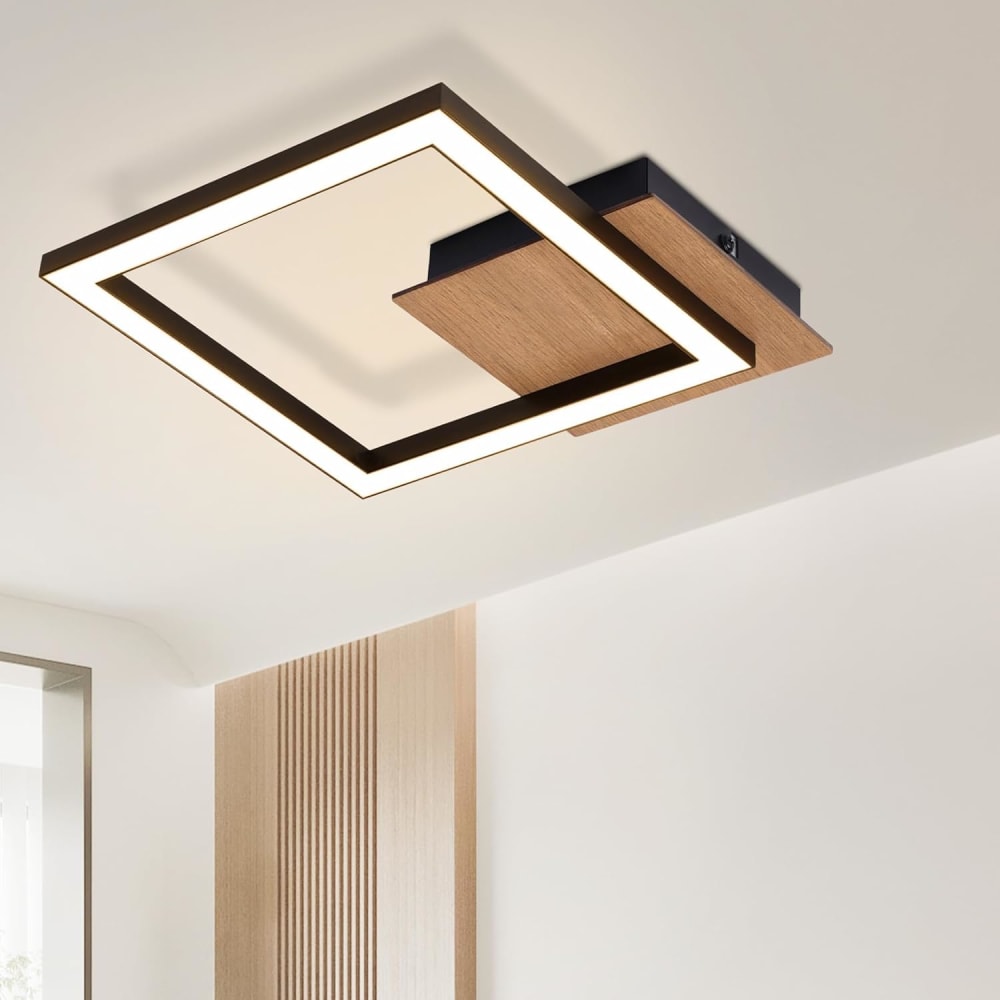 Harmonie - plafonnier led en métal, coloris noir, l 24 cm — vue 3