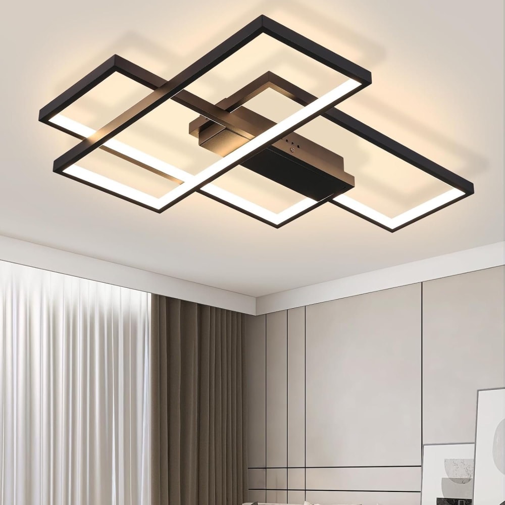 Kretz - plafonnier led en métal, coloris noir, l 67 cm — vue 3