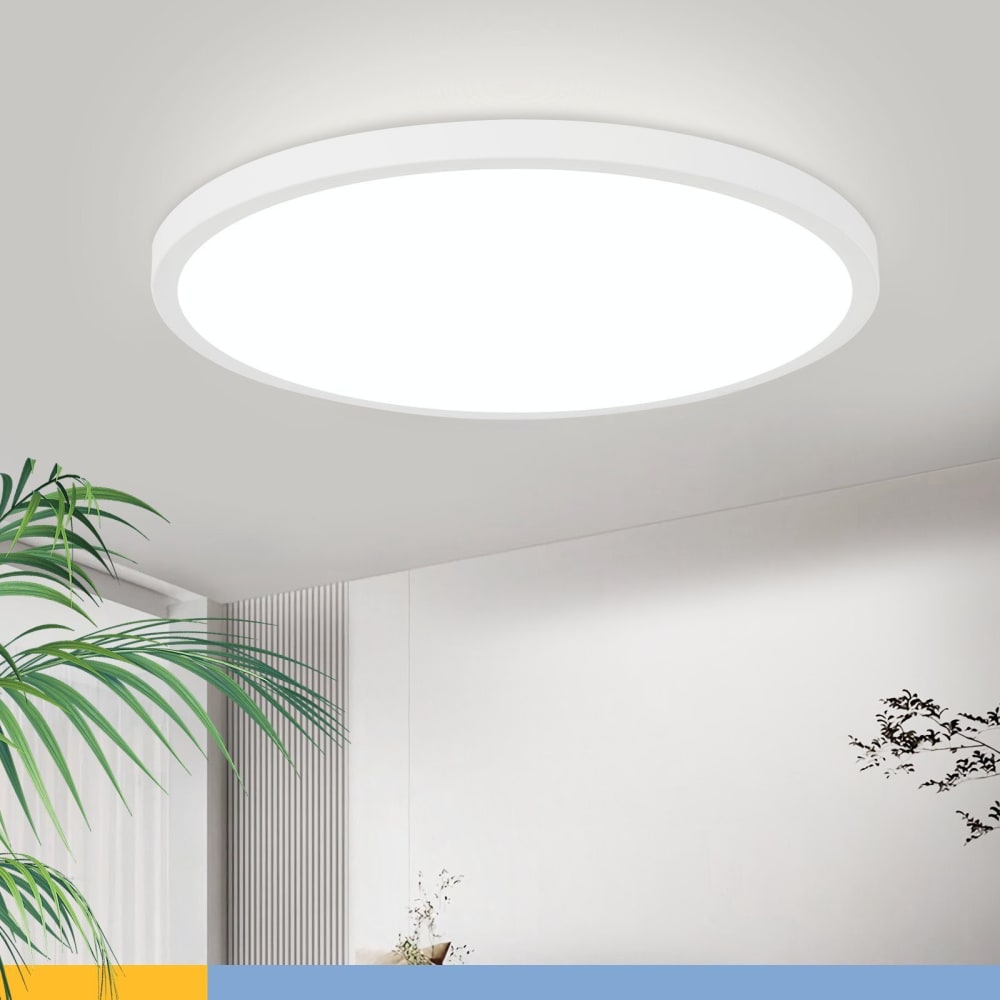 Lagasse - plafonnier led en plastique, coloris blanc, l 30 cm — vue 3